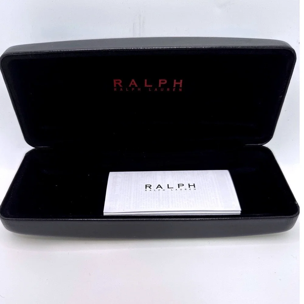 Ralph Ralph Lauren Black Hard Clamshell Eyeglass Case with Paperwork